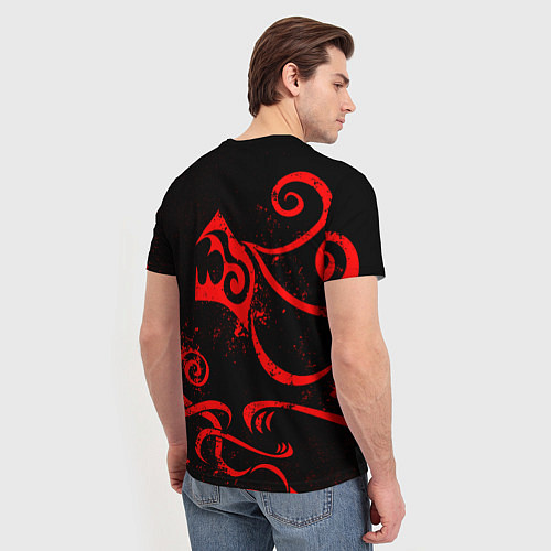 Мужская футболка МАЙКИ И ТАТУ ДРАКЕНА RED / 3D-принт – фото 4