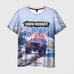 Мужская футболка SnowRunner Гонки по бездорожью