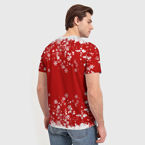 Мужская футболка Олень на подарке / 3D-принт – фото 4