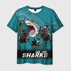 Футболка мужская San Jose Sharks, Сан Хосе Шаркс, цвет: 3D-принт