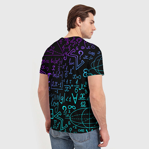 Мужская футболка НЕОНОВЫЕ ФОРМУЛЫ NEON FORMULAS / 3D-принт – фото 4