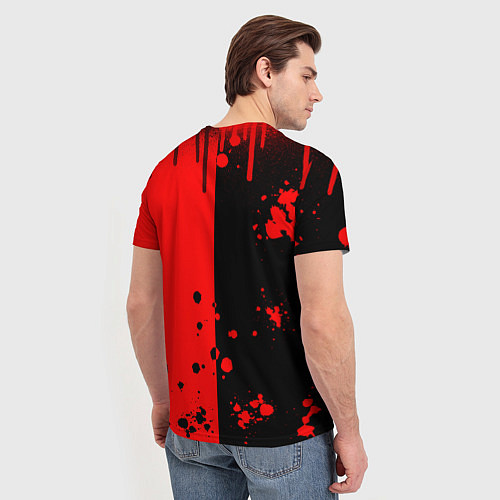 Мужская футболка Deltarune black & red / 3D-принт – фото 4