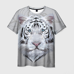 Мужская футболка Снежный нежный тигр