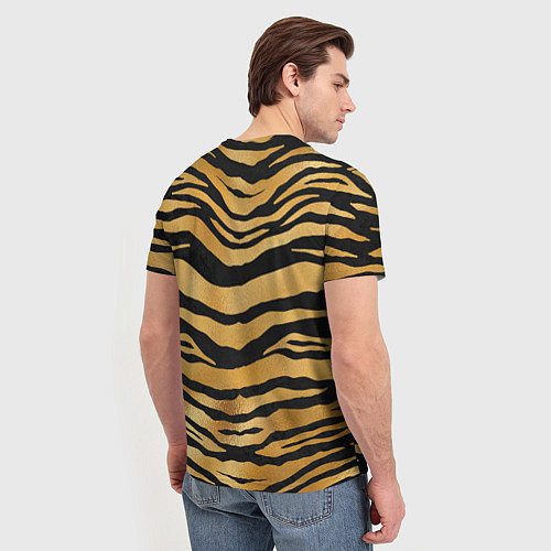 Мужская футболка Текстура шкуры тигра / 3D-принт – фото 4