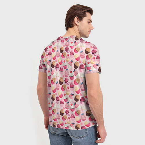Мужская футболка Пирожные с Ягодами / 3D-принт – фото 4