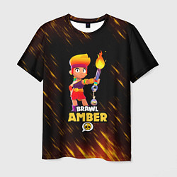 Футболка мужская Brawl Stars - Amber, цвет: 3D-принт