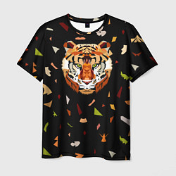 Мужская футболка Кусочки Тигра