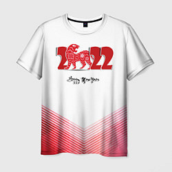 Мужская футболка 2022 Год Тигра Happy New Year Новый Год
