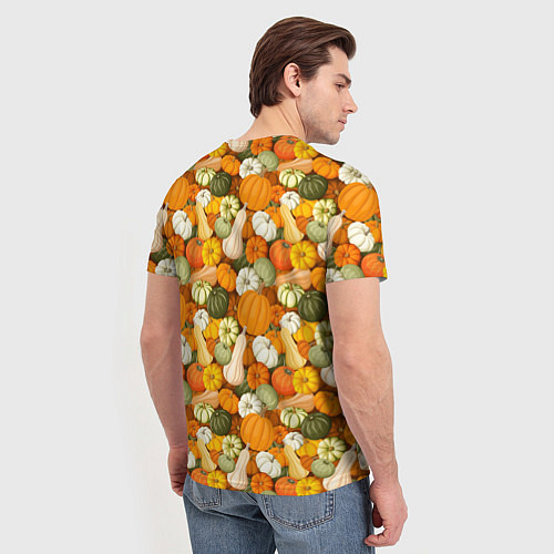 Мужская футболка Тыквы Pumpkin / 3D-принт – фото 4