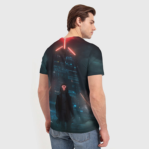 Мужская футболка Smash Into Pieces Big Bang Neon man / 3D-принт – фото 4