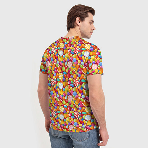 Мужская футболка Конфеты и Леденцы / 3D-принт – фото 4