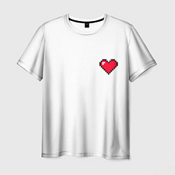Мужская футболка Сердце из minecraft