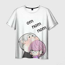 Мужская футболка Om nom nom