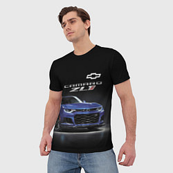 Футболка мужская Chevrolet Camaro ZL1 Motorsport, цвет: 3D-принт — фото 2