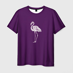 Мужская футболка Фламинго в сиреневом