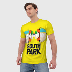 Футболка мужская South Park - Южный парк персонажи, цвет: 3D-принт — фото 2