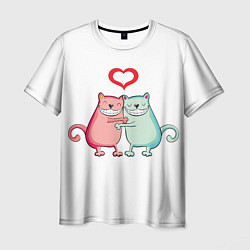 Мужская футболка Кошачья любовь