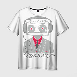Мужская футболка Меломанистый робот