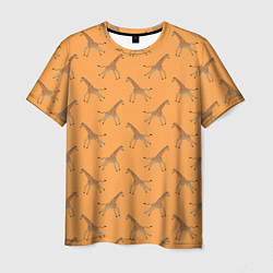 Мужская футболка Жирафы паттерн