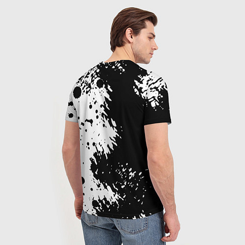 Мужская футболка The Witcher black & white / 3D-принт – фото 4