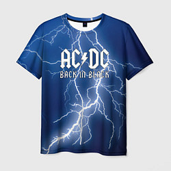 Мужская футболка ACDC гроза с молнией