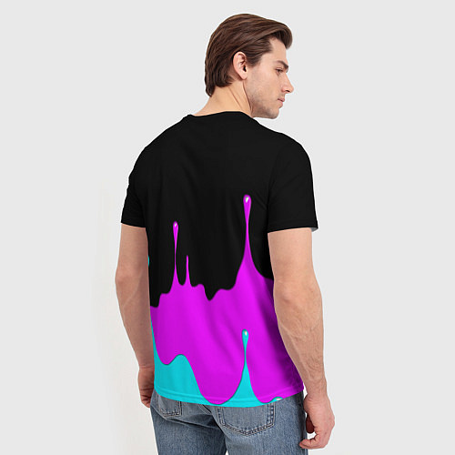 Мужская футболка 6IX9INE Подтеки Красок / 3D-принт – фото 4