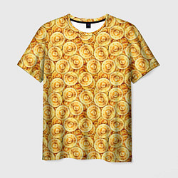 Мужская футболка Золотые Биткоины