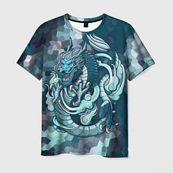 Мужская футболка Дракон-стихия воды