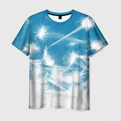 Мужская футболка Коллекция Зимняя сказка Снег Абстракция S-4