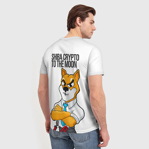 Мужская футболка Shiba crypto / 3D-принт – фото 4