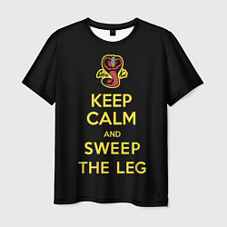 Мужская футболка Keep calm and sweep the leg