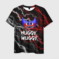 Мужская футболка Huggy Wuggy - Молния с грозой