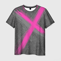 Мужская футболка Коллекция Get inspired! Pink cross Абстракция Fl-4