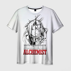 Мужская футболка Эдвард vs Альфонс - Стальной алхимик