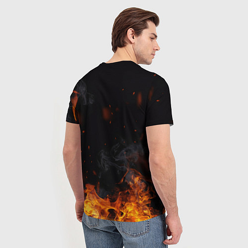 Мужская футболка Umbrella Corporation Огонь / 3D-принт – фото 4