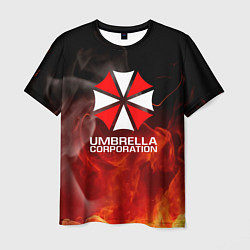 Футболка мужская Umbrella Corporation пламя, цвет: 3D-принт