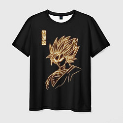 Мужская футболка Гоку неоновый Dragon Ball