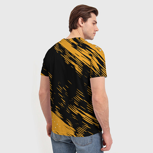 Мужская футболка Chevrolet, Chevrolet Черно Желтый / 3D-принт – фото 4