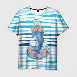 Мужская футболка Дельфин Море