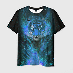 Мужская футболка Водяной голубой Тигр
