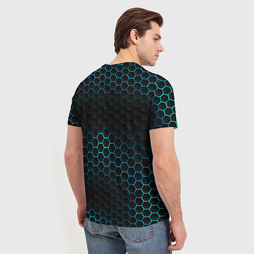 Мужская футболка Гром BRAWL STARS соты / 3D-принт – фото 4