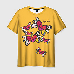 Мужская футболка Romero Britto - flying hearts