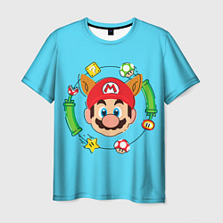 Футболка мужская Марио с ушками, цвет: 3D-принт