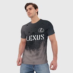 Футболка мужская LEXUS Lexus - Краски, цвет: 3D-принт — фото 2