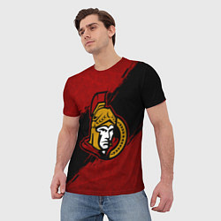 Футболка мужская Оттава Сенаторз , Ottawa Senators, цвет: 3D-принт — фото 2