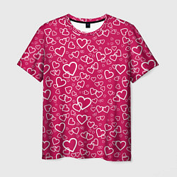 Мужская футболка Влюблённые Сердца LOVE