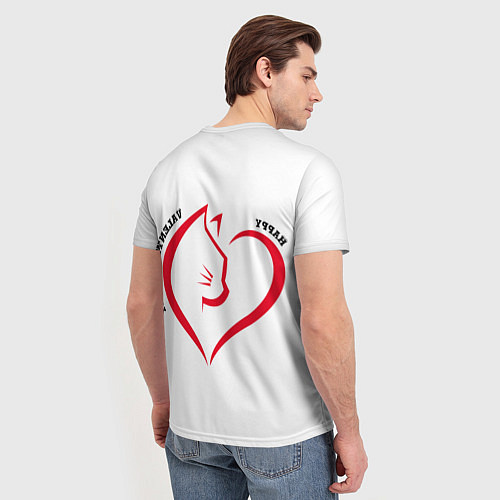 Мужская футболка День святого Валентина мир / 3D-принт – фото 4