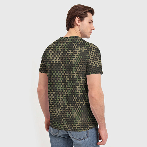 Мужская футболка Абстрактный Охотничий Камуфляж / 3D-принт – фото 4