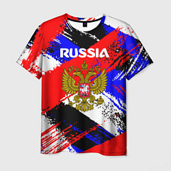 Футболка мужская Russia Геометрия патриотизм, цвет: 3D-принт