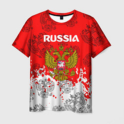 Мужская футболка Russia Паттерн Гербов